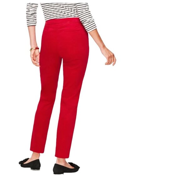 NEW Talbots Chatham Ankle Pant in Red Velveteen - Picture 2 of 6